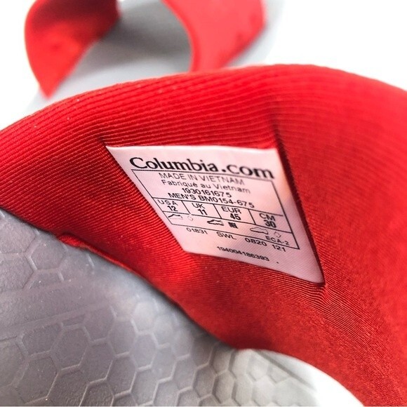 Columbia Yachtrocker PFG Slides Sandals Red Gray Outdoors 12 - Picture 9 of 10